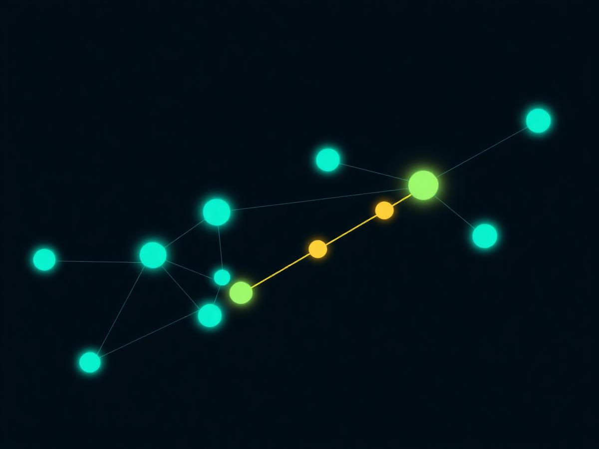 Dependency graph with a broken chain highlighted